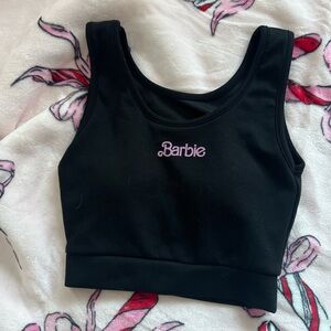 Chuu Korean brand Barbie black long sports bra one size XS-S